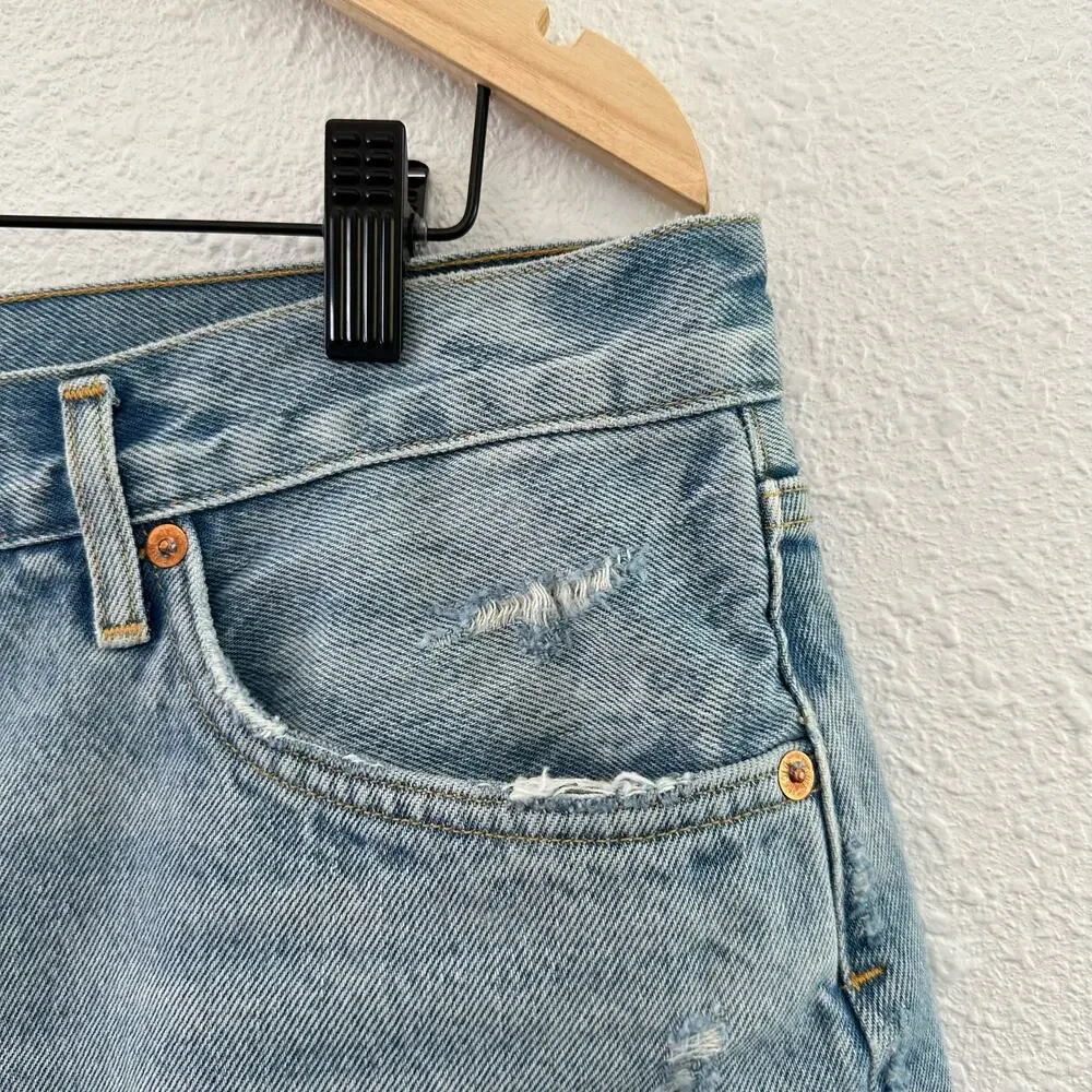 Agolde Parker Vintage Cut Off Shorts in Swapmeet Size 32‎ Distressed Button Fly